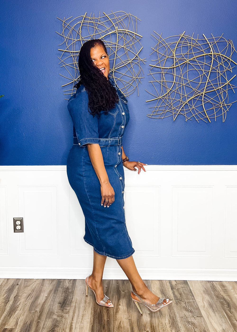 Denim Damsel Dress Outfit Sets 