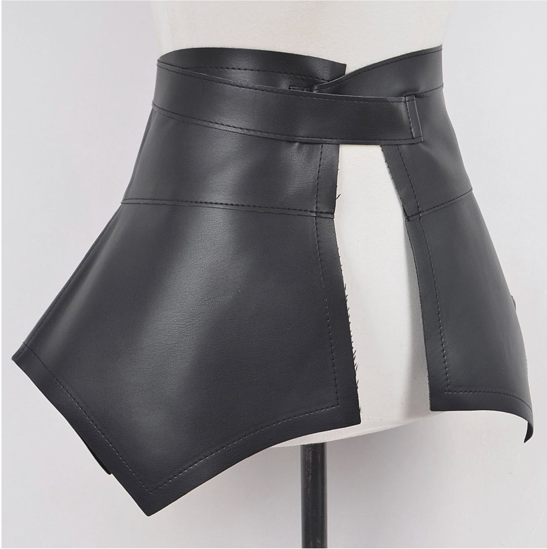 Faux Me Leather Skirt Belt 