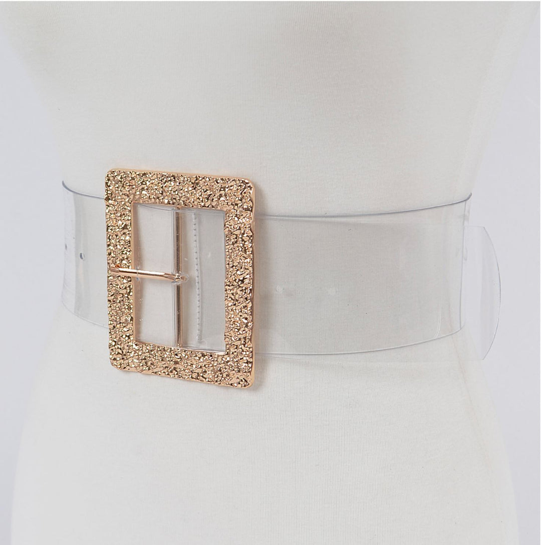 Glitters Like Gold Plus Size Clear Belt Belts 