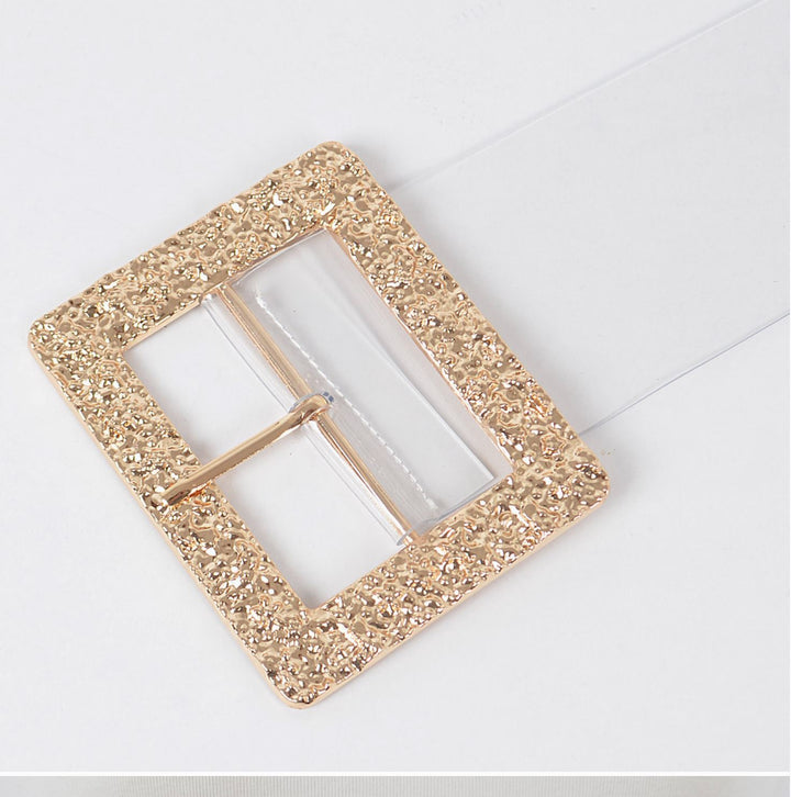 Glitters Like Gold Plus Size Clear Belt Belts 