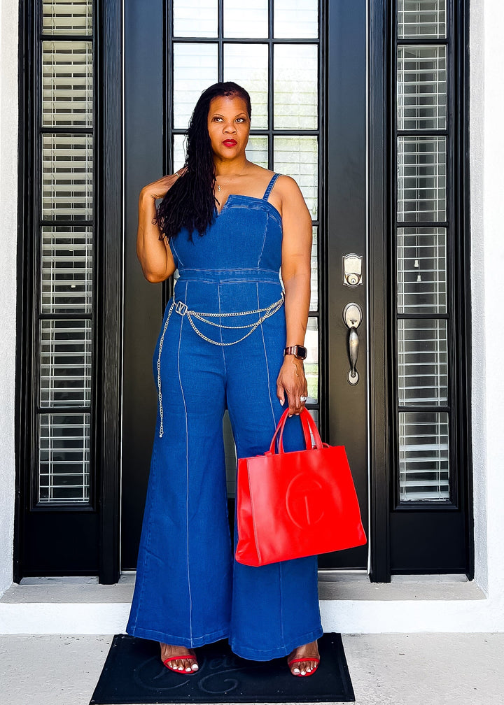 The Sweetest Heart Denim Jumpsuit Outfit Sets 