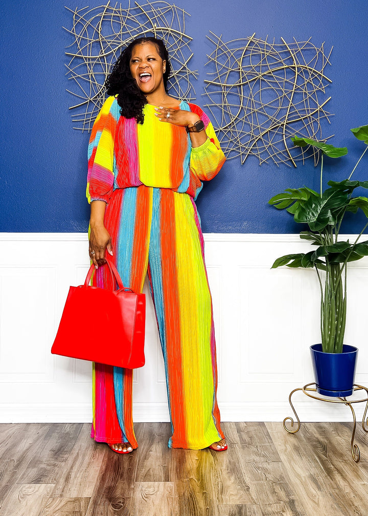 Touch the Rainbow Two Piece Pant Set Outfit Sets 