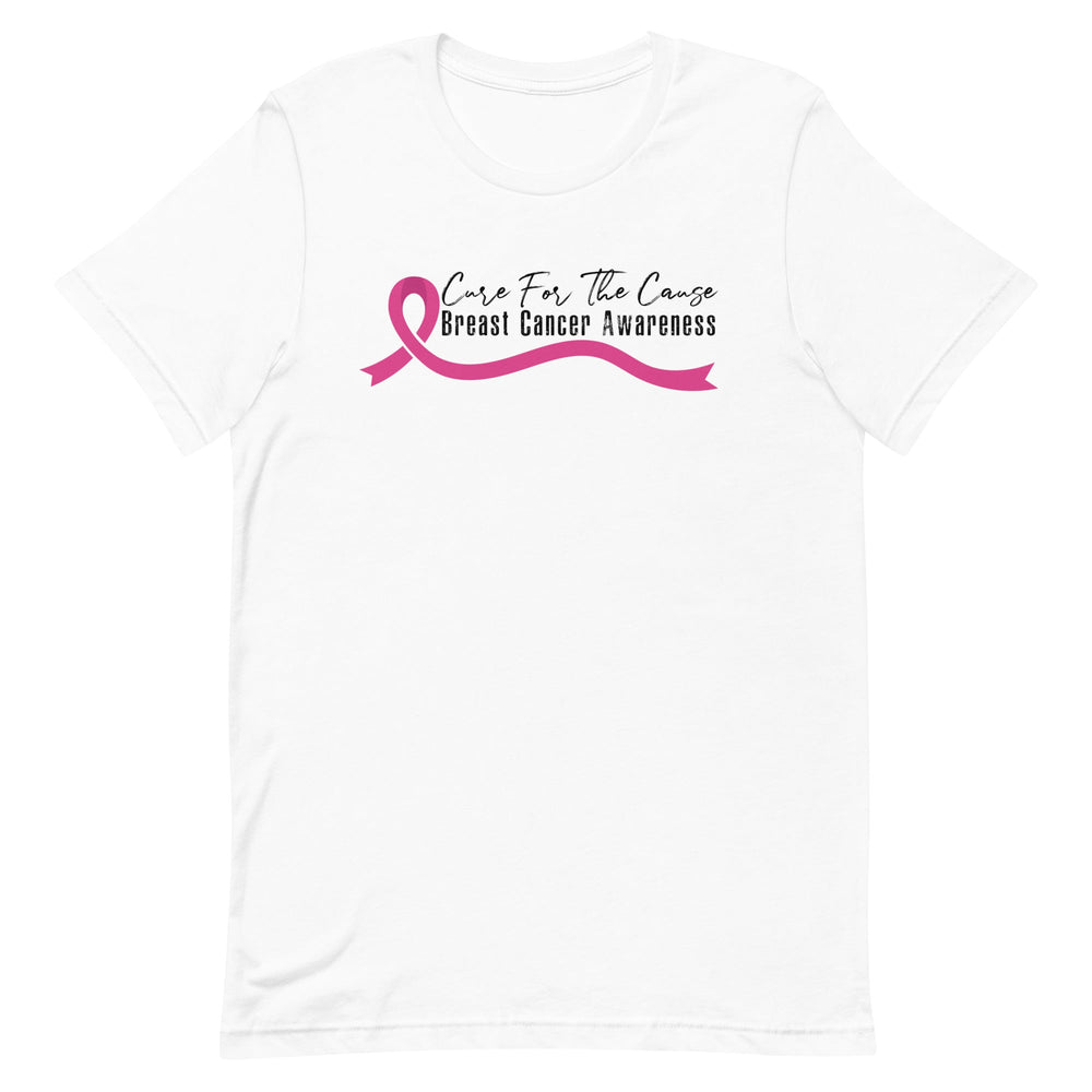 CARE FOR THE CAUSE BREAST CANCER AWARENESS WOMEN'S SHIRT - BLACK FONT White S 