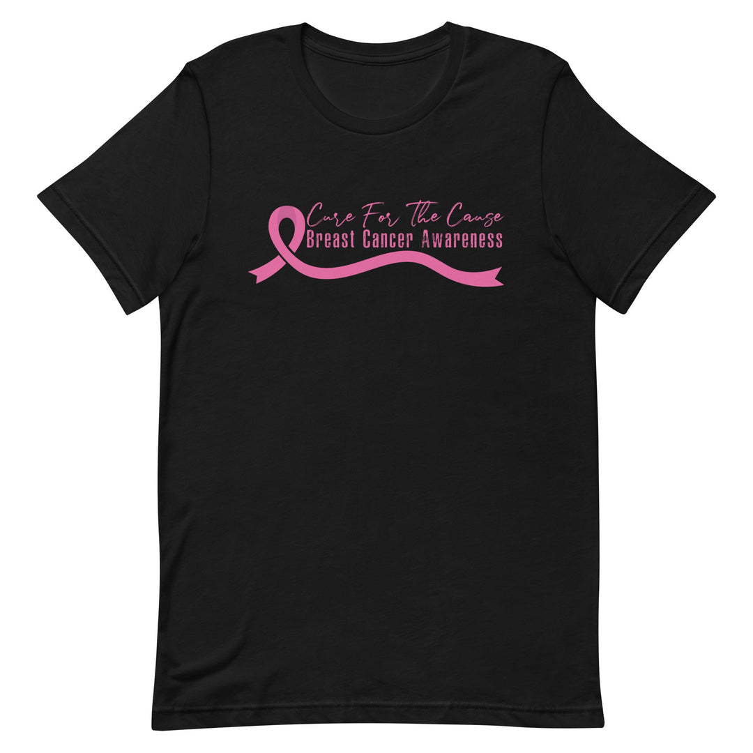 Care For The Cause Breast Cancer Awareness Women's Shirt - Pink Font Black S 