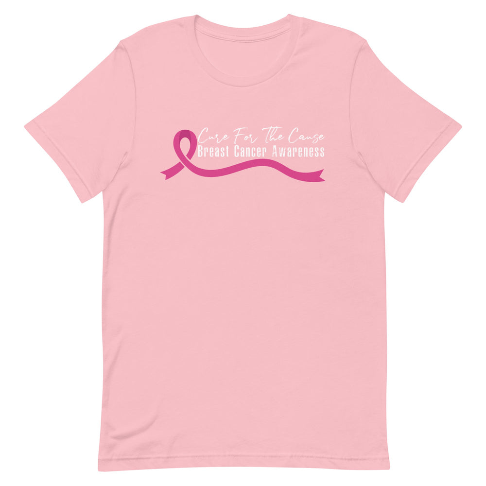 CARE FOR THE CAUSE BREAST CANCER AWARENESS WOMEN'S SHIRT - WHITE FONT Pink S 