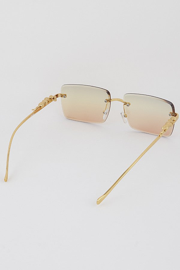 Look Ma, No Rim Sunglasses Sunglasses Gold 